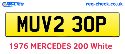 MUV230P are the vehicle registration plates.