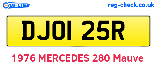 DJO125R are the vehicle registration plates.