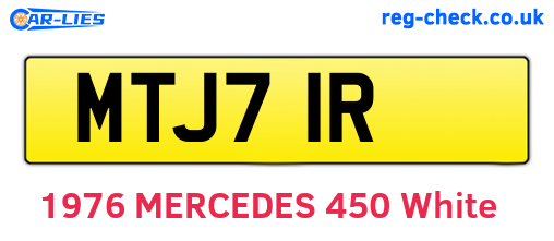MTJ71R are the vehicle registration plates.