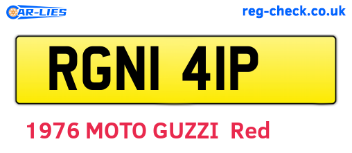 RGN141P are the vehicle registration plates.
