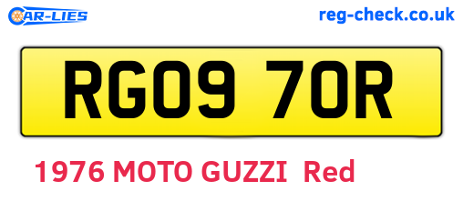 RGO970R are the vehicle registration plates.