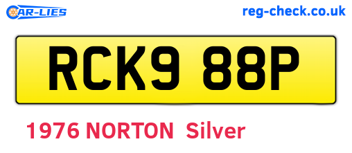 RCK988P are the vehicle registration plates.