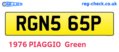 RGN565P are the vehicle registration plates.