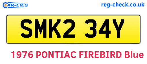 SMK234Y are the vehicle registration plates.