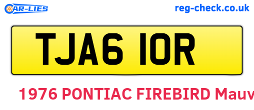 TJA610R are the vehicle registration plates.