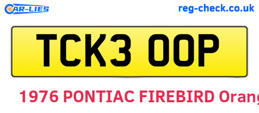TCK300P are the vehicle registration plates.