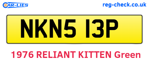 NKN513P are the vehicle registration plates.