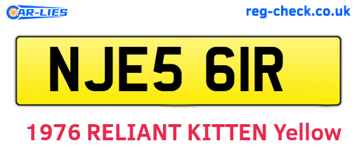 NJE561R are the vehicle registration plates.