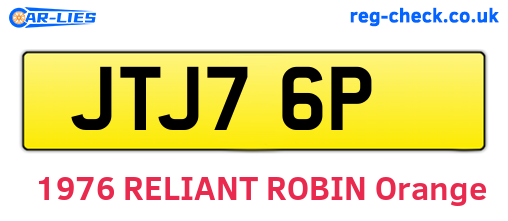 JTJ76P are the vehicle registration plates.