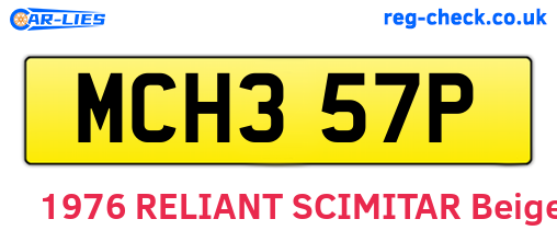 MCH357P are the vehicle registration plates.