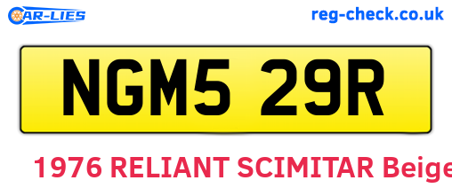 NGM529R are the vehicle registration plates.