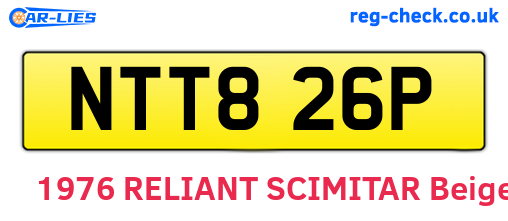 NTT826P are the vehicle registration plates.