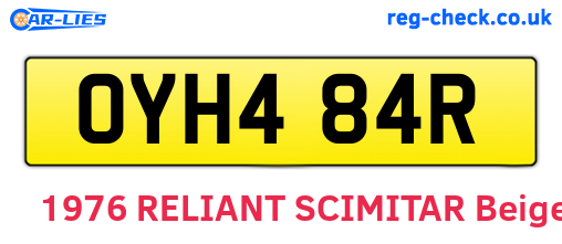 OYH484R are the vehicle registration plates.