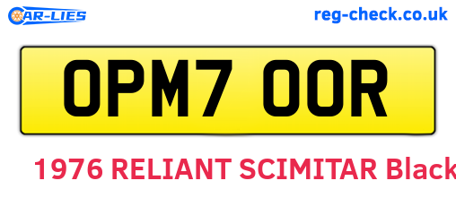 OPM700R are the vehicle registration plates.