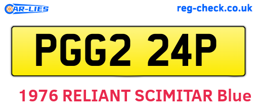 PGG224P are the vehicle registration plates.