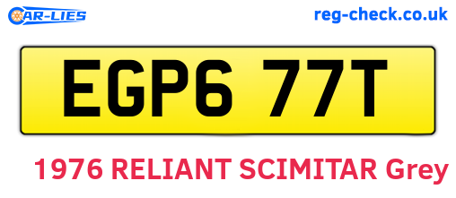 EGP677T are the vehicle registration plates.
