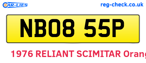 NBO855P are the vehicle registration plates.