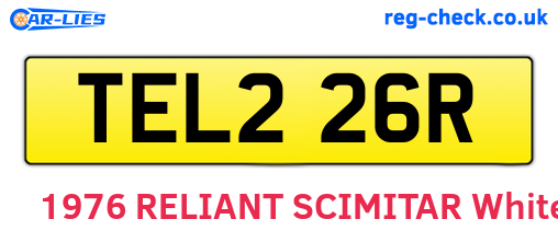TEL226R are the vehicle registration plates.