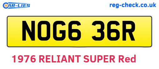 NOG636R are the vehicle registration plates.