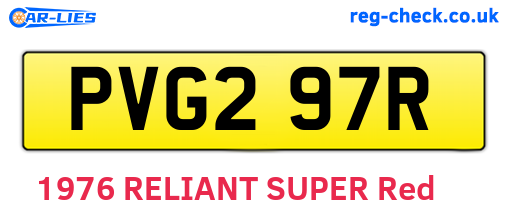 PVG297R are the vehicle registration plates.