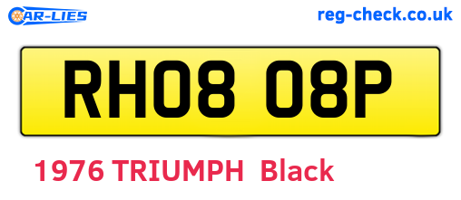RHO808P are the vehicle registration plates.