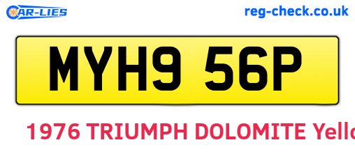 MYH956P are the vehicle registration plates.