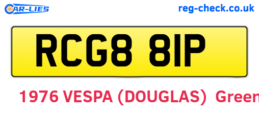 RCG881P are the vehicle registration plates.