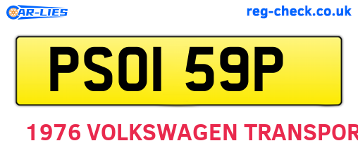 PSO159P are the vehicle registration plates.