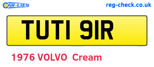 TUT191R are the vehicle registration plates.