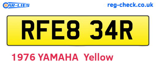 RFE834R are the vehicle registration plates.