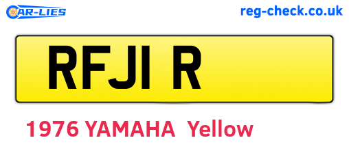 RFJ1R are the vehicle registration plates.