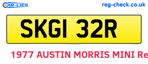SKG132R are the vehicle registration plates.