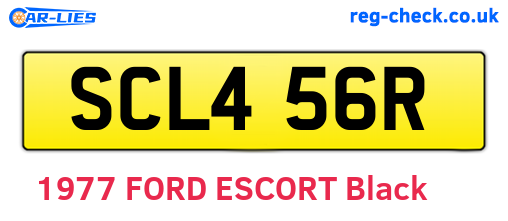 SCL456R are the vehicle registration plates.