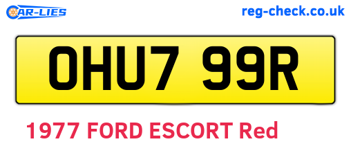 OHU799R are the vehicle registration plates.