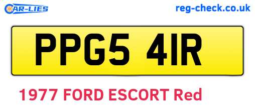 PPG541R are the vehicle registration plates.