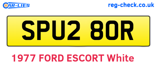 SPU280R are the vehicle registration plates.