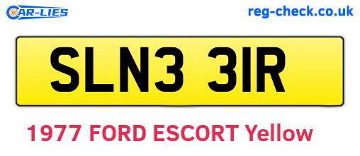 SLN331R are the vehicle registration plates.
