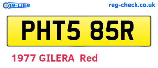 PHT585R are the vehicle registration plates.