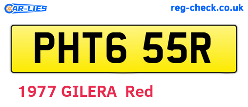 PHT655R are the vehicle registration plates.
