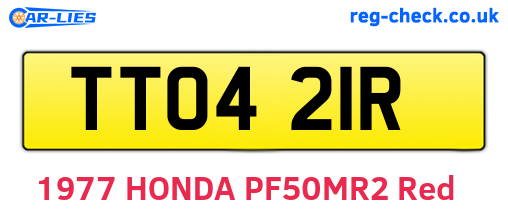 TTO421R are the vehicle registration plates.