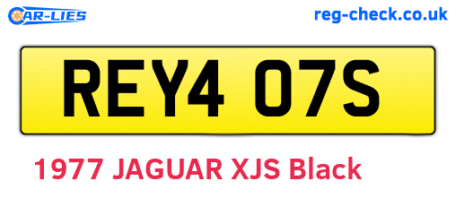 REY407S are the vehicle registration plates.