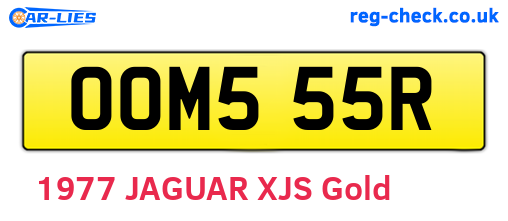 OOM555R are the vehicle registration plates.
