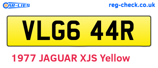 VLG644R are the vehicle registration plates.
