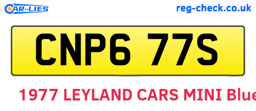 CNP677S are the vehicle registration plates.