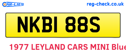NKB188S are the vehicle registration plates.