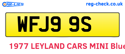 WFJ99S are the vehicle registration plates.