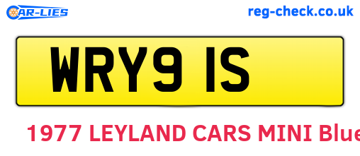 WRY91S are the vehicle registration plates.