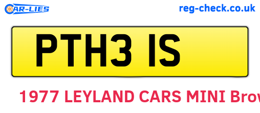 PTH31S are the vehicle registration plates.