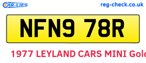 NFN978R are the vehicle registration plates.