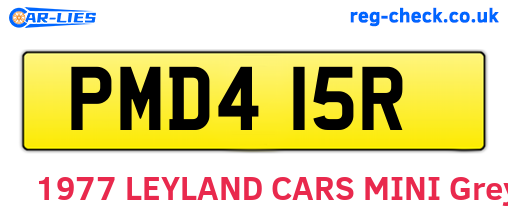 PMD415R are the vehicle registration plates.